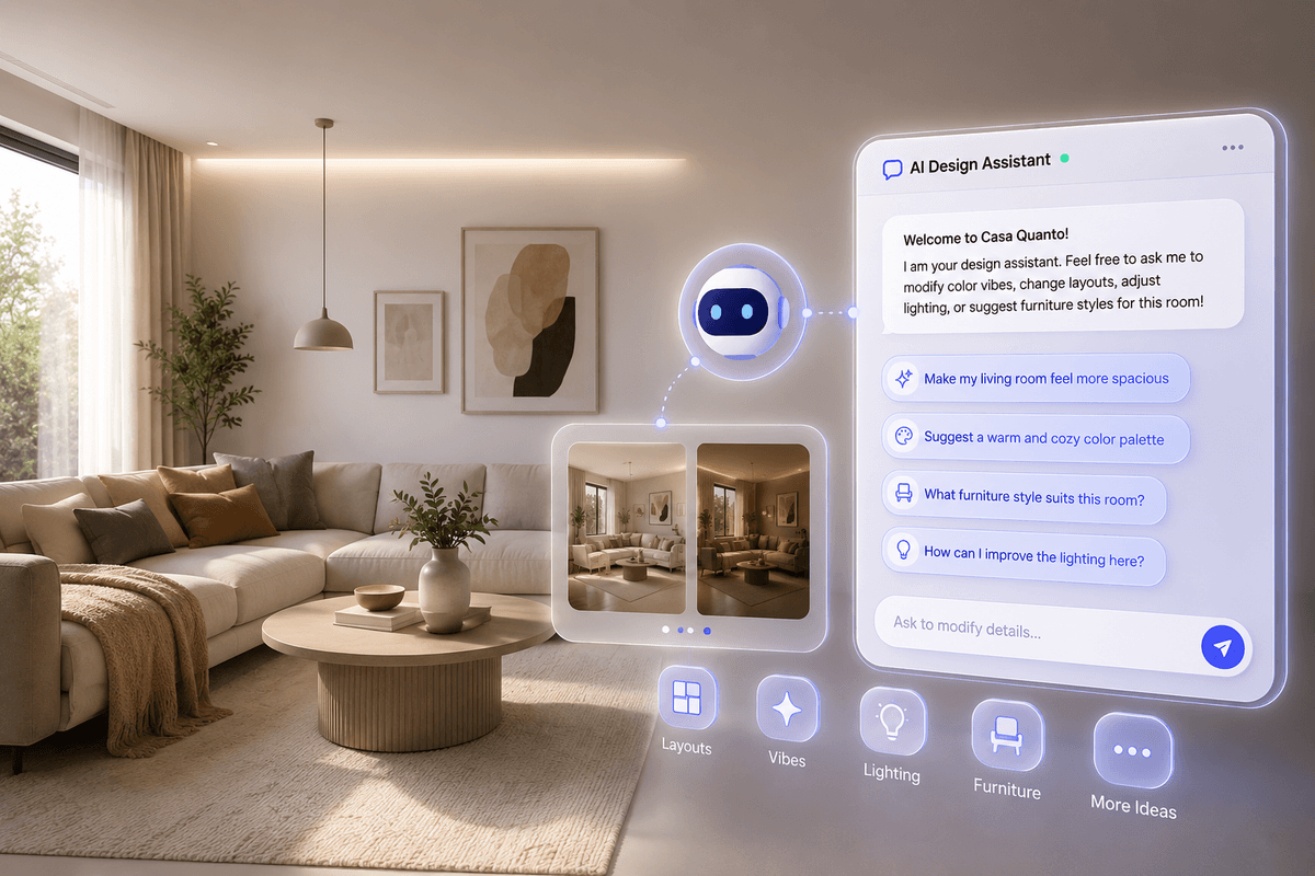 AI design assistant chat interface